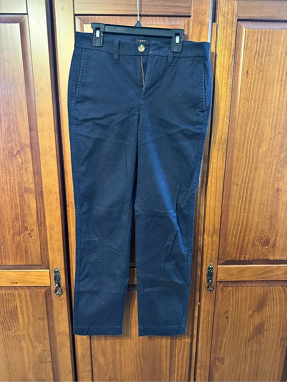 J.Crew High-Rise Girlfriend Chino Straight-Leg Pants Blue Size 00